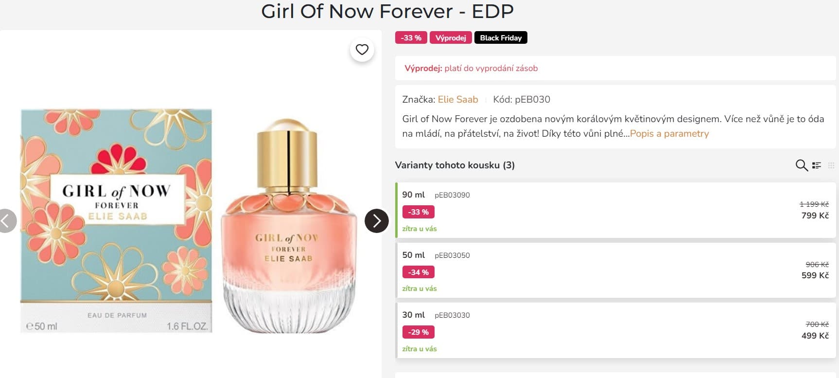 EdP dámská Elie Saab Girl of Now Fore 90 ml