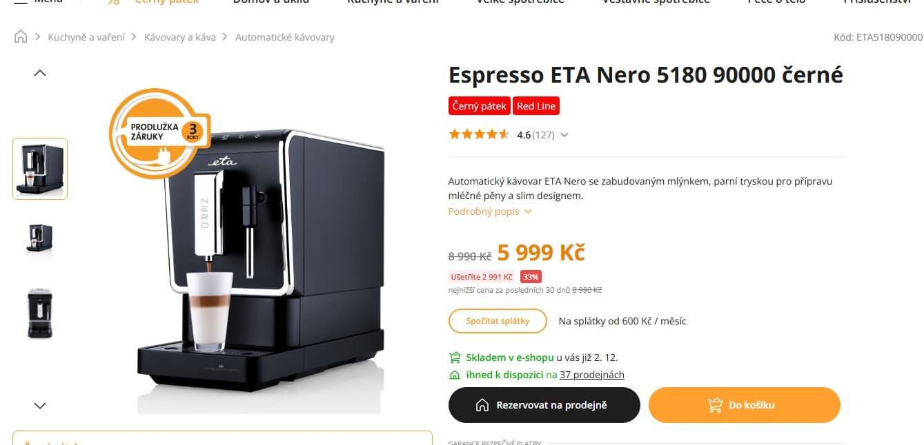 Espresso ETA Nero