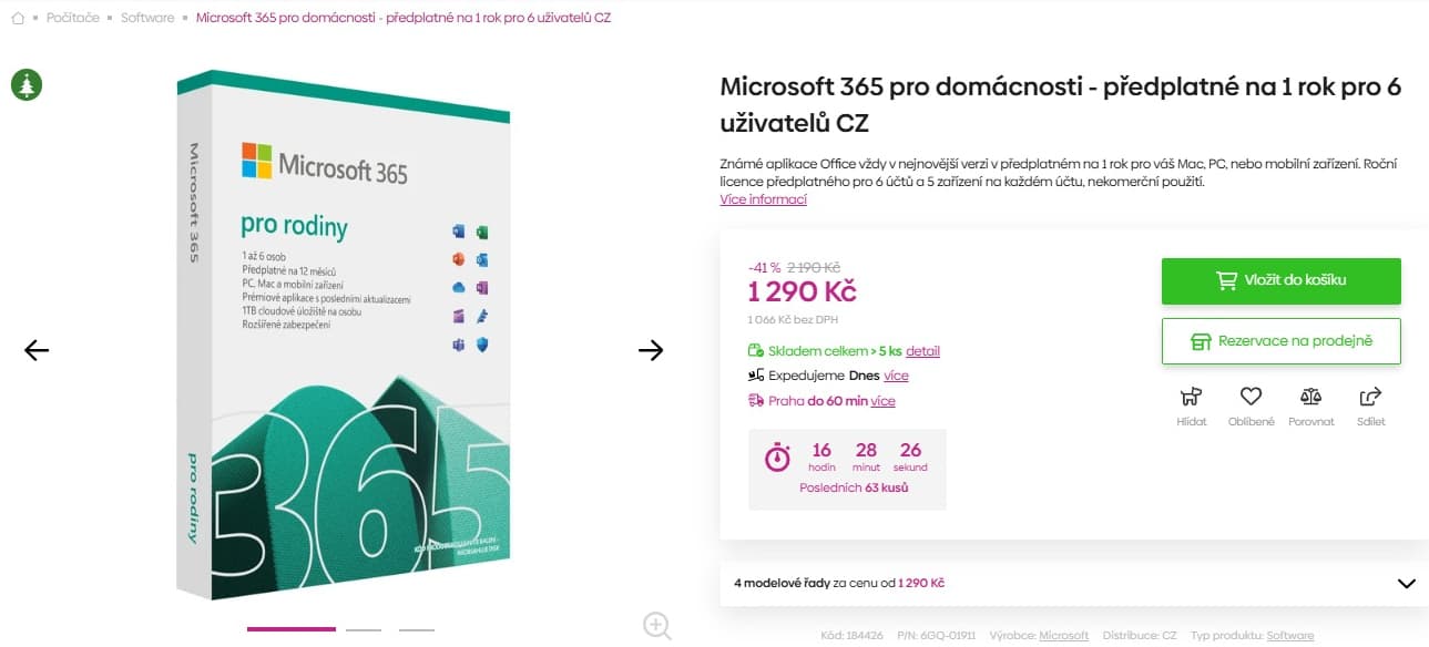 Microsoft 365 Office pro rodinu