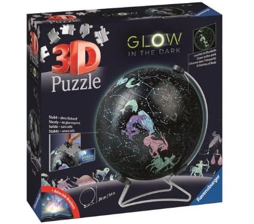 3D puzzle svítící globus Hvězdná obloha, 180ks