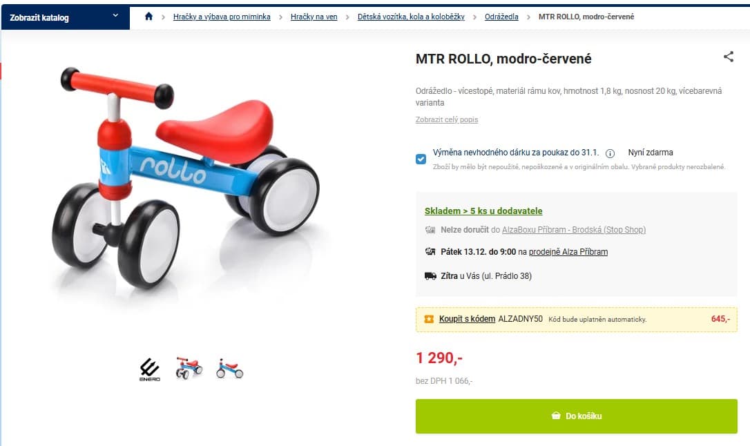 Dětské odrážedlo MTR ROLLO