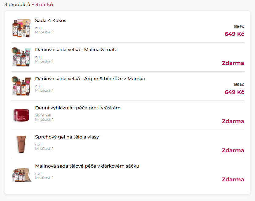 YvesRocher - 2+1 zdarma na dárkové sady