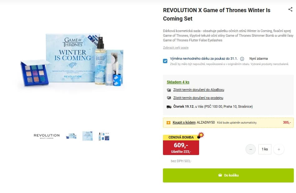 Dárková kosmetická sada Revolution Game