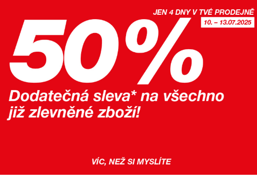 KiK - extra sleva 50% na výprodej