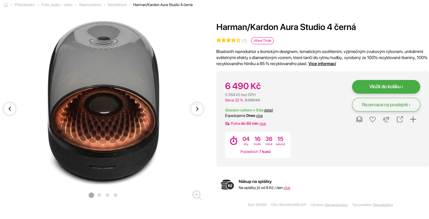 BT aktivní repro Harman/Kardon Aura 130W