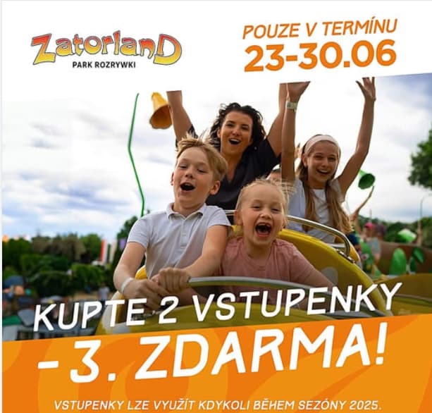 Zatorland - vstupenky 2+1 zdarma
