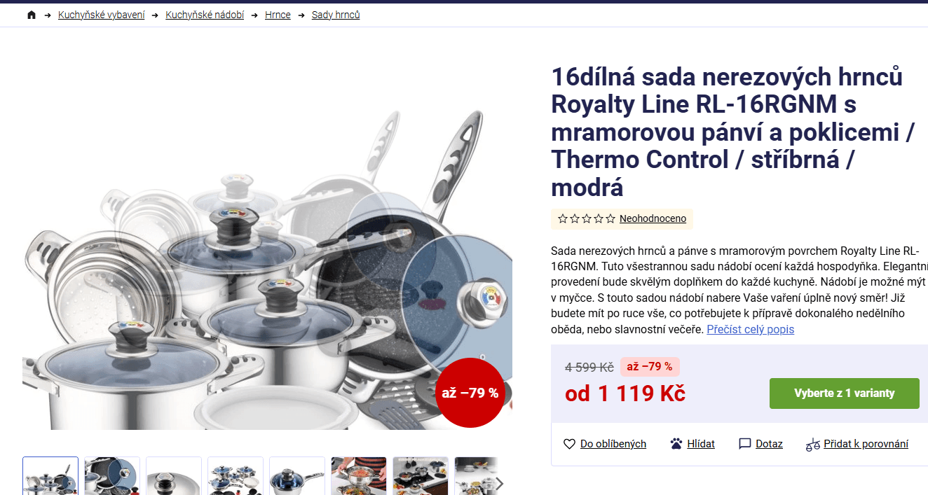 16 dílná sada nádobí Royalty Line