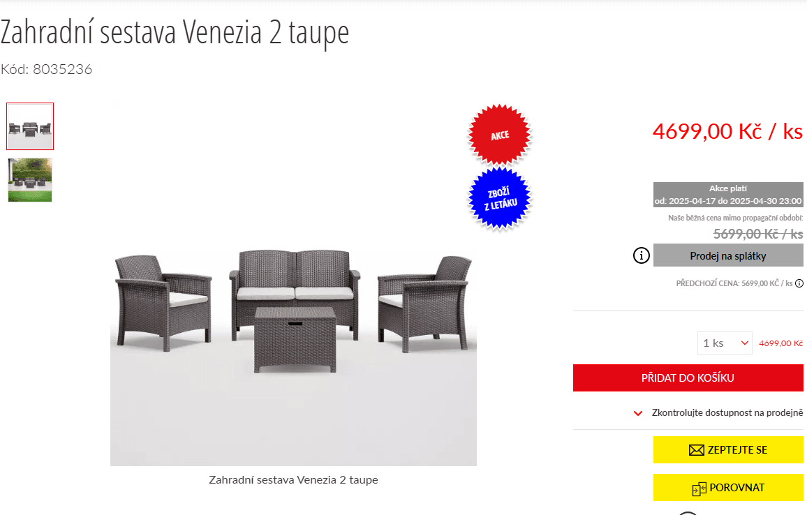 Zahradní sestava Venezia 2