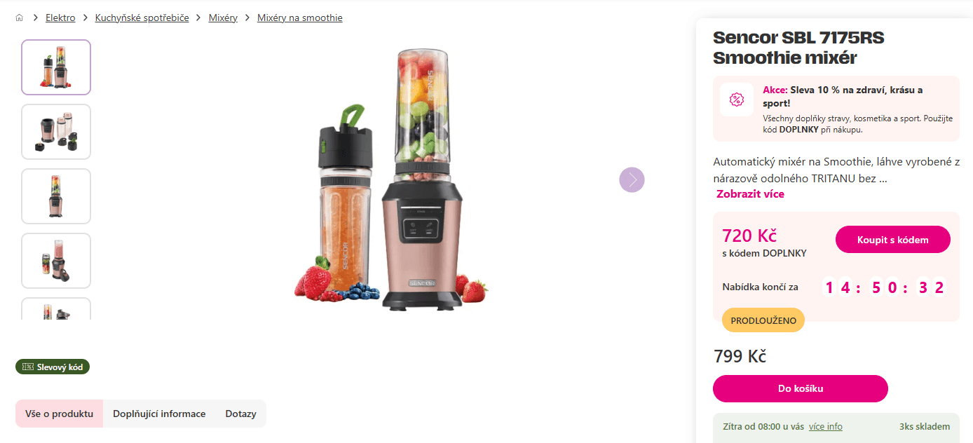 Smoothie mixér Sencor