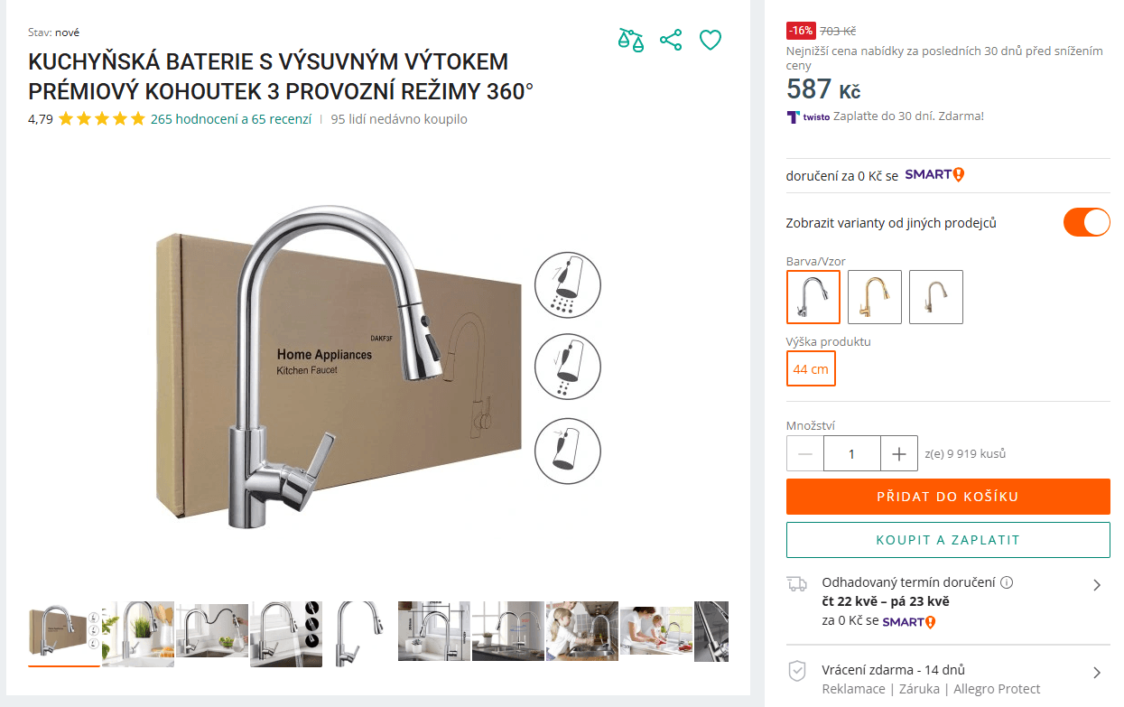 Dřezová baterie Mexen 