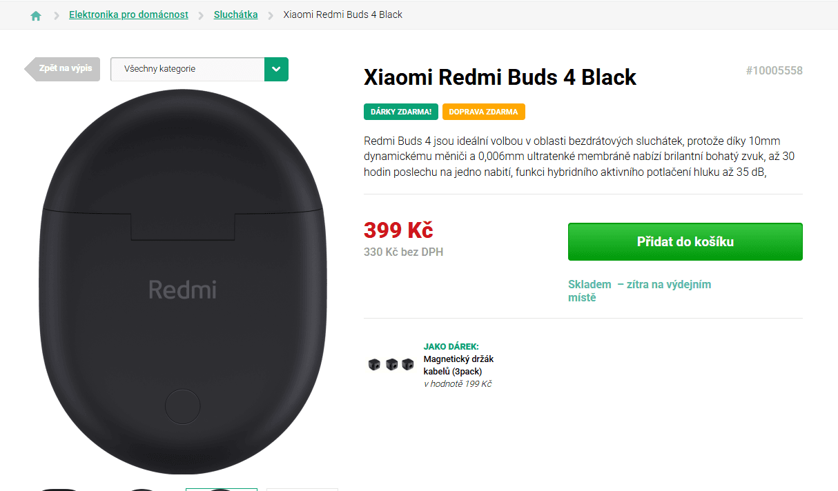 BT sluchátka Xiaomi Redmi Buds 4 