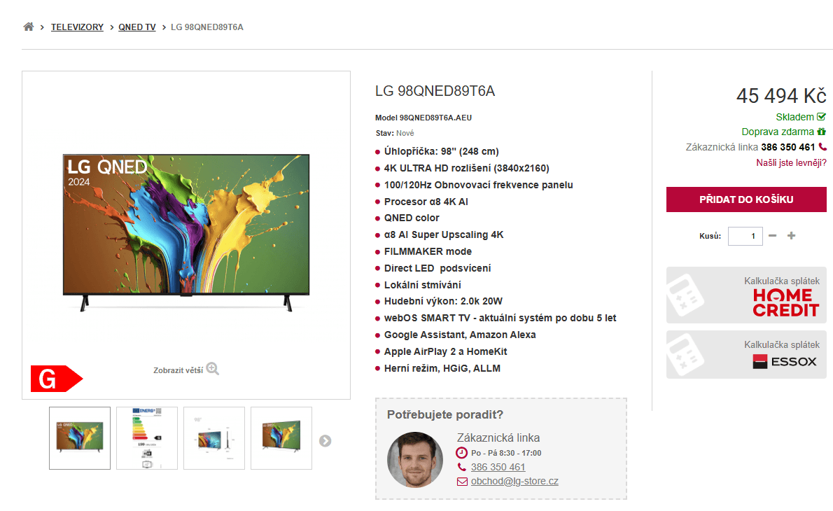 4K QNED TV, 120Hz, 249 cm, LG