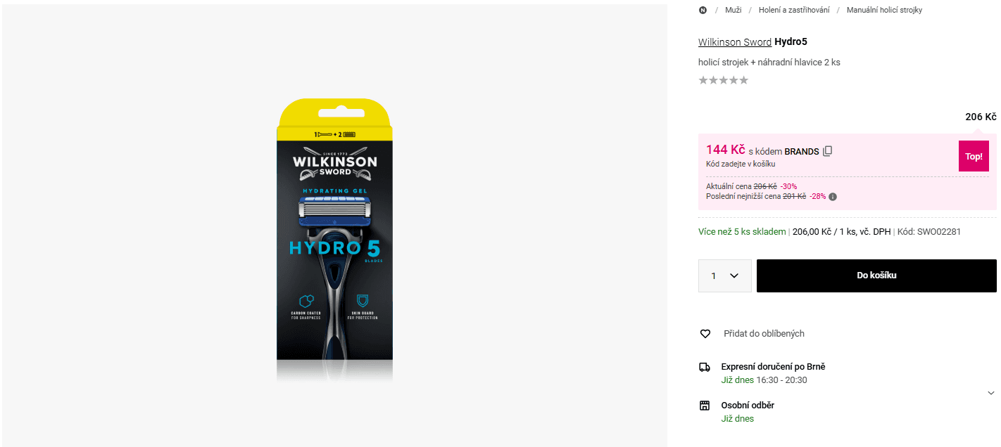 Manuální holící strojek Wilkinson Sword