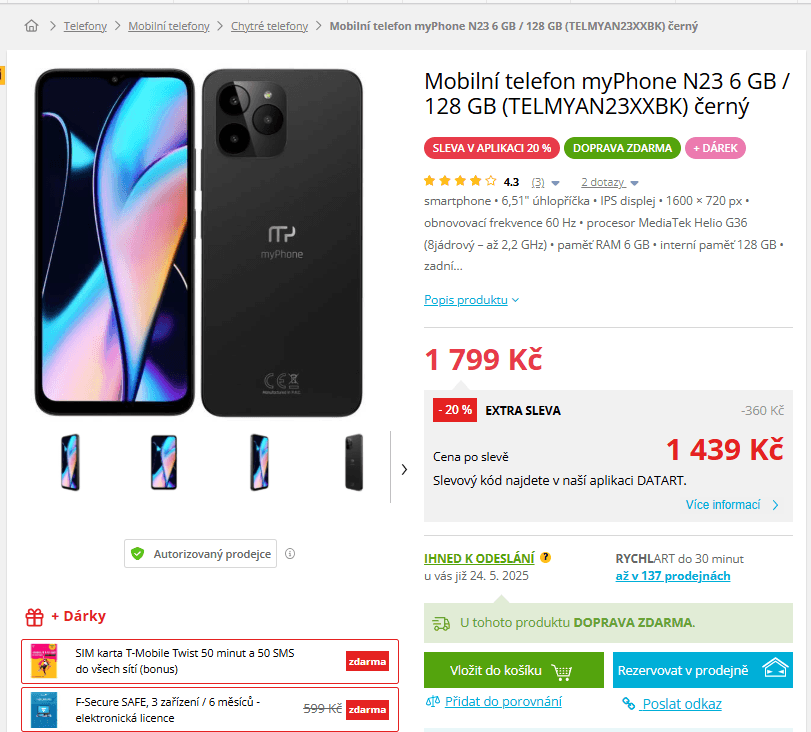 myPhone 8x 2,2GHz, 6GB RAM, 6,56" 5G