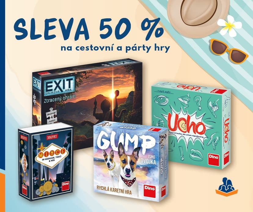 Sleva 50% na párty a cestovní hry