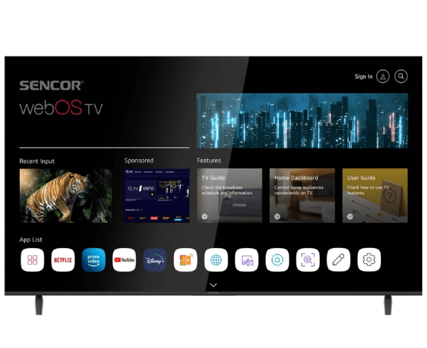 4K Smart TV 165cm Sencor