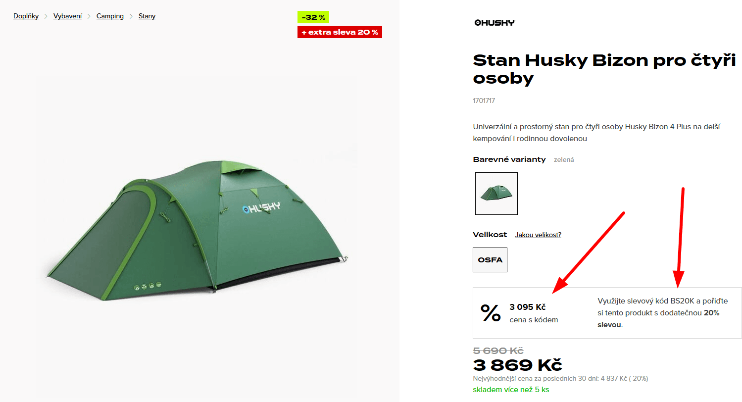 Stan Husky Bizon 4+, pro 4, 4,2x2,6m
