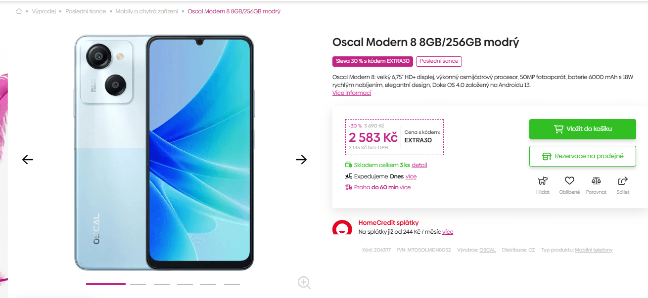 Oscal 8x 2GHz, 8GB RAM, 6,75"