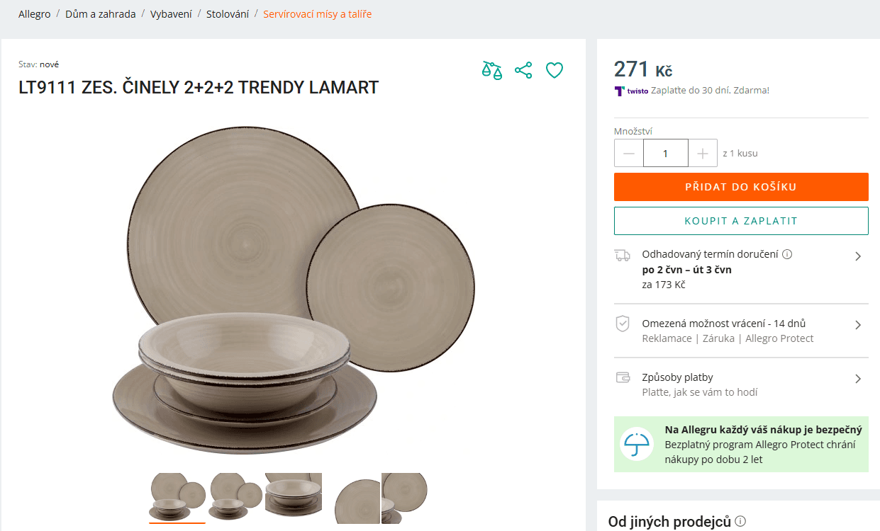 jídelní sada 6 ks Lamart Trendy