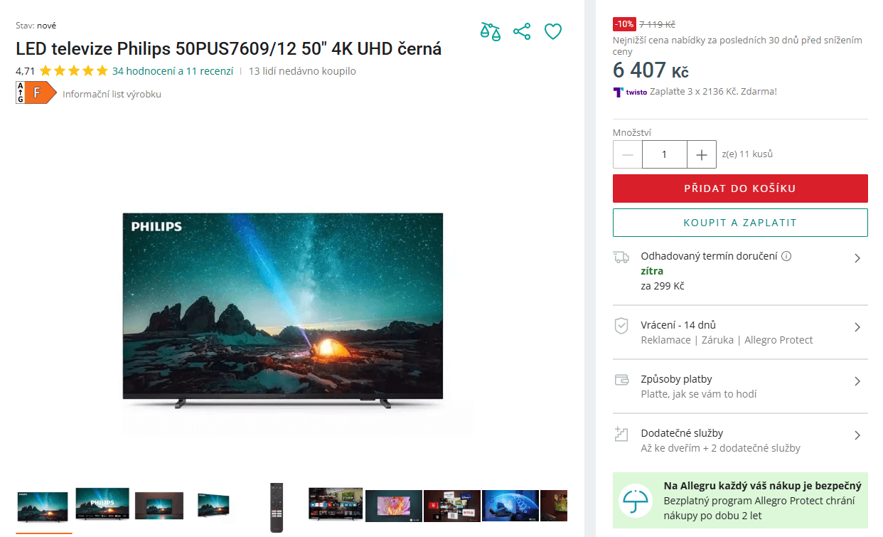 4K Atmos TV 126 cm Philips