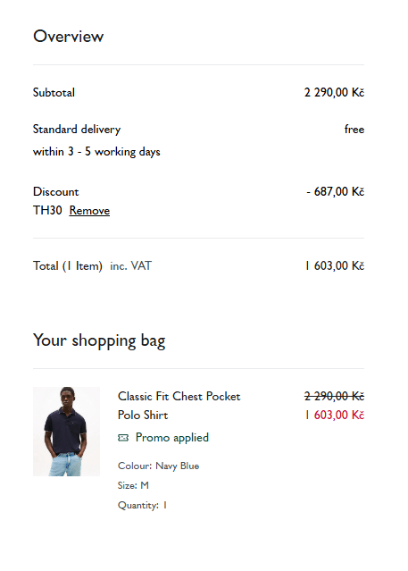 Extra sleva 30% na výprodej Tommy Hilfiger