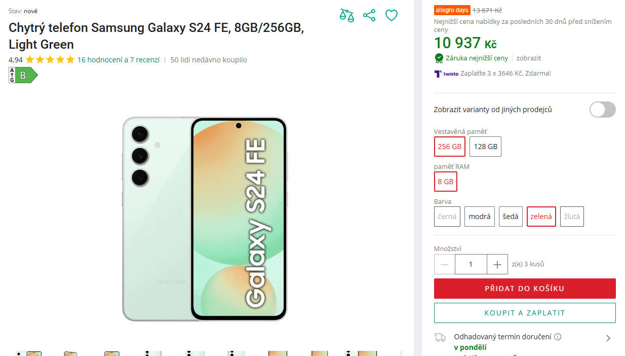 Samsung Galaxy S24 FE 8/256GB