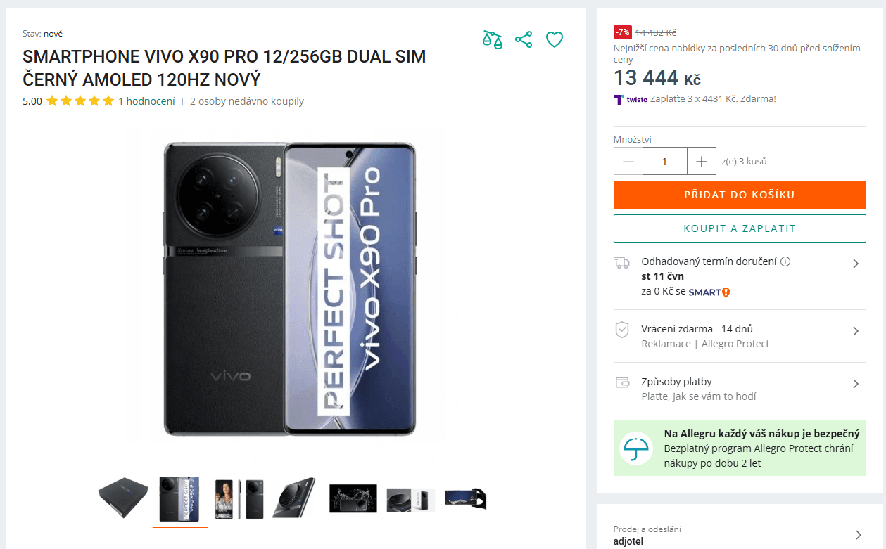 Vivo 8x 3,05GHz, 12/256GB 6,78"