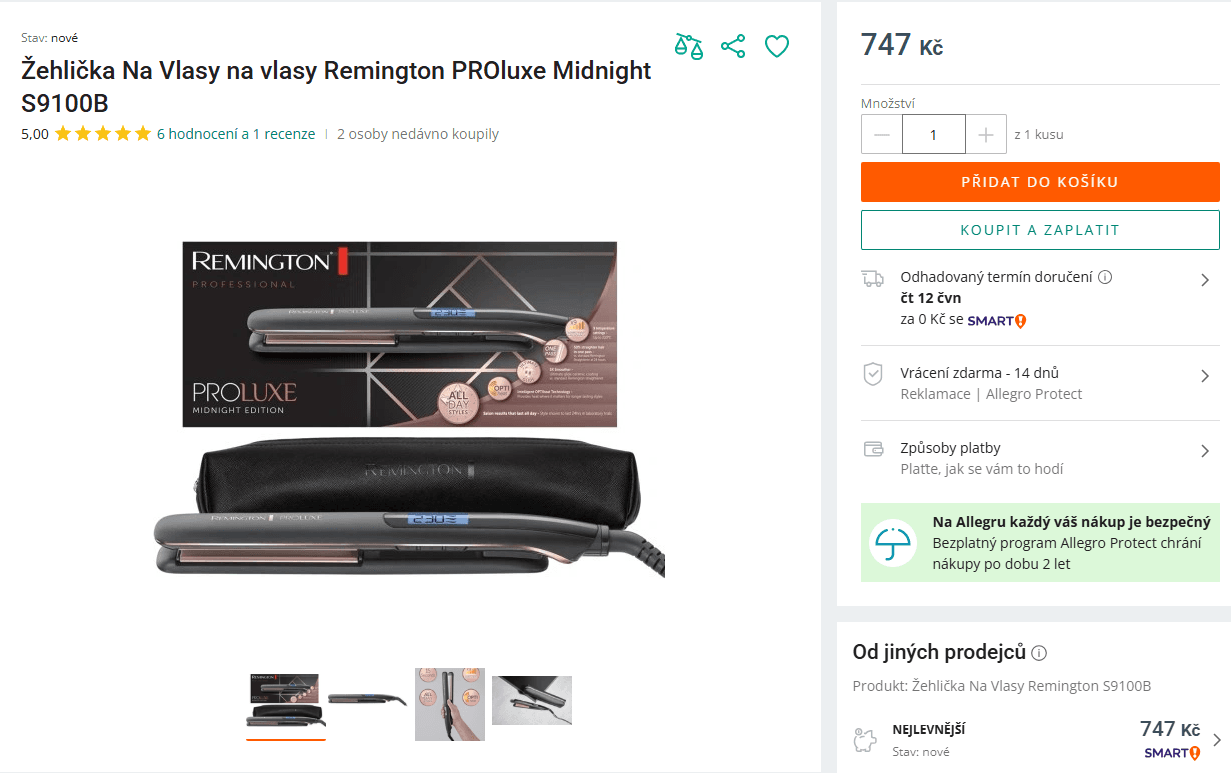 Žehlička na vlasy Remington PROluxe