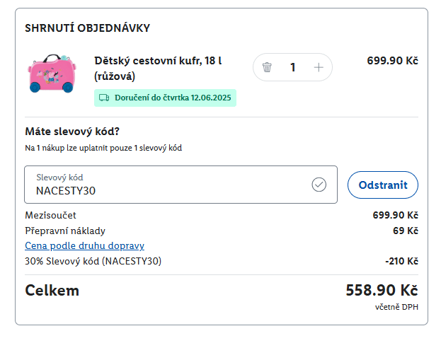 Lidl-shop - sleva 30% na Kufry a cestovní doplňky