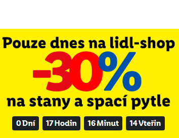 Lidl-shop - sleva 30% na Stany a spací pytle