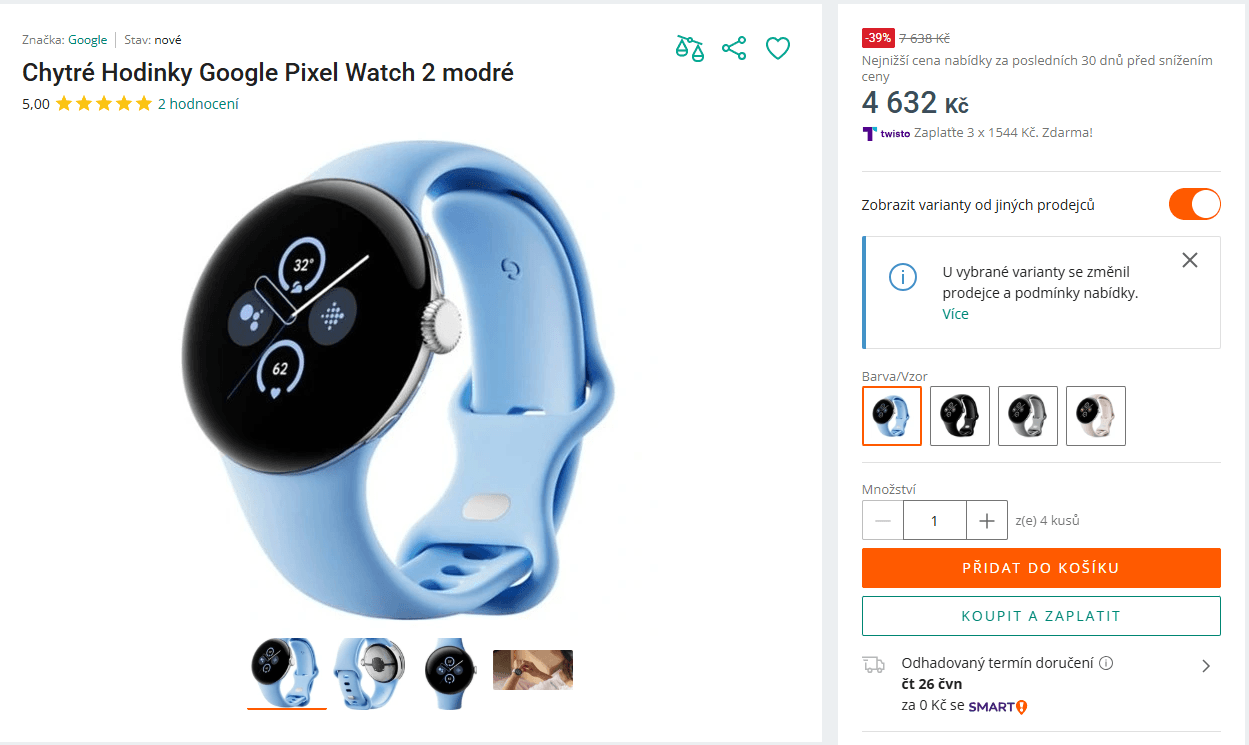 Chytré Hodinky Google Pixel Watch 2