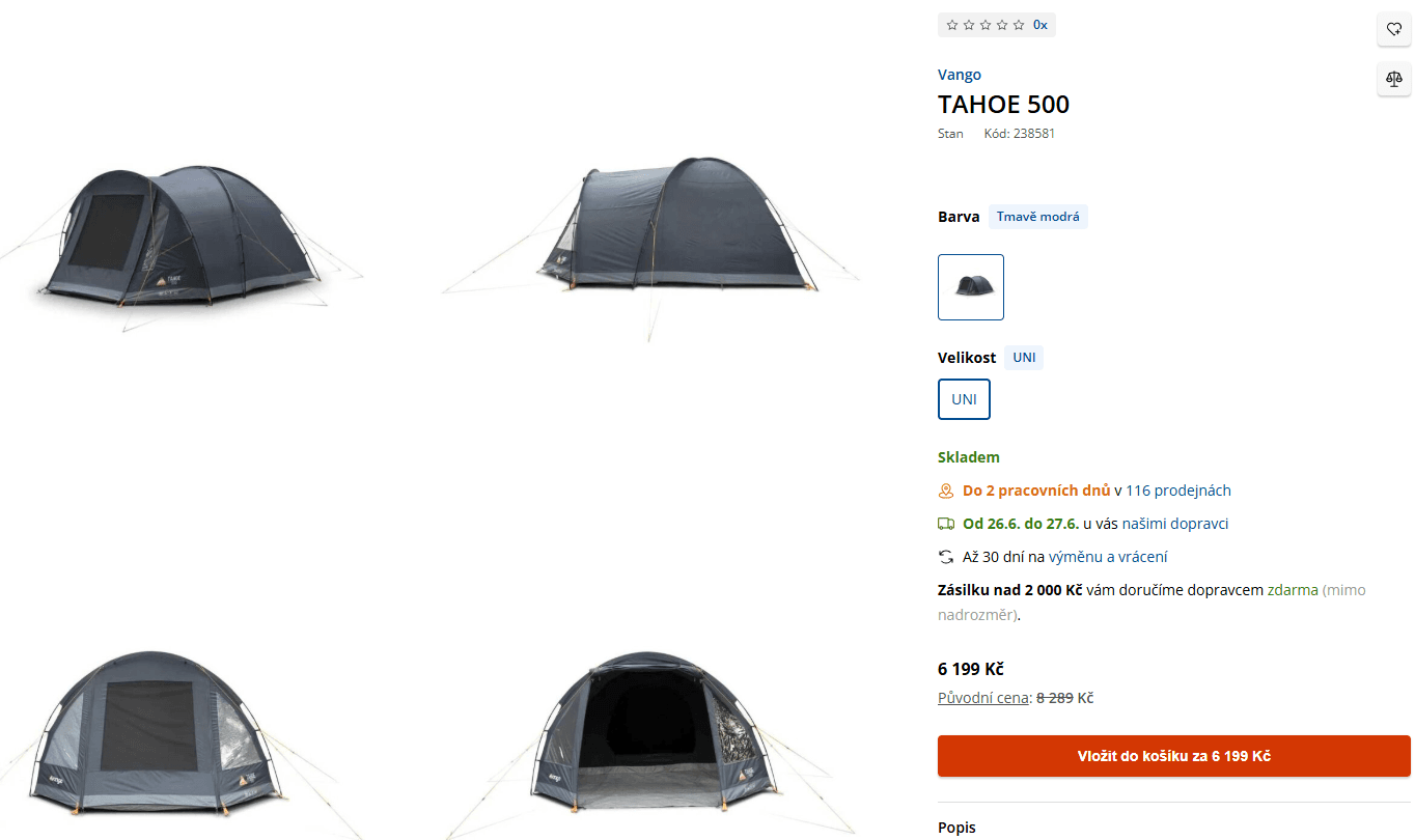 Stan pro 5 Vango, předsíň, 12 kg