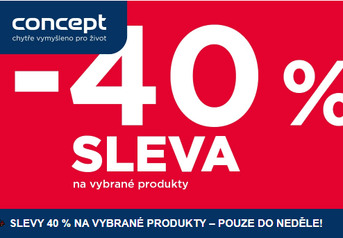 Sleva 40% na 100+ vybraných produktů