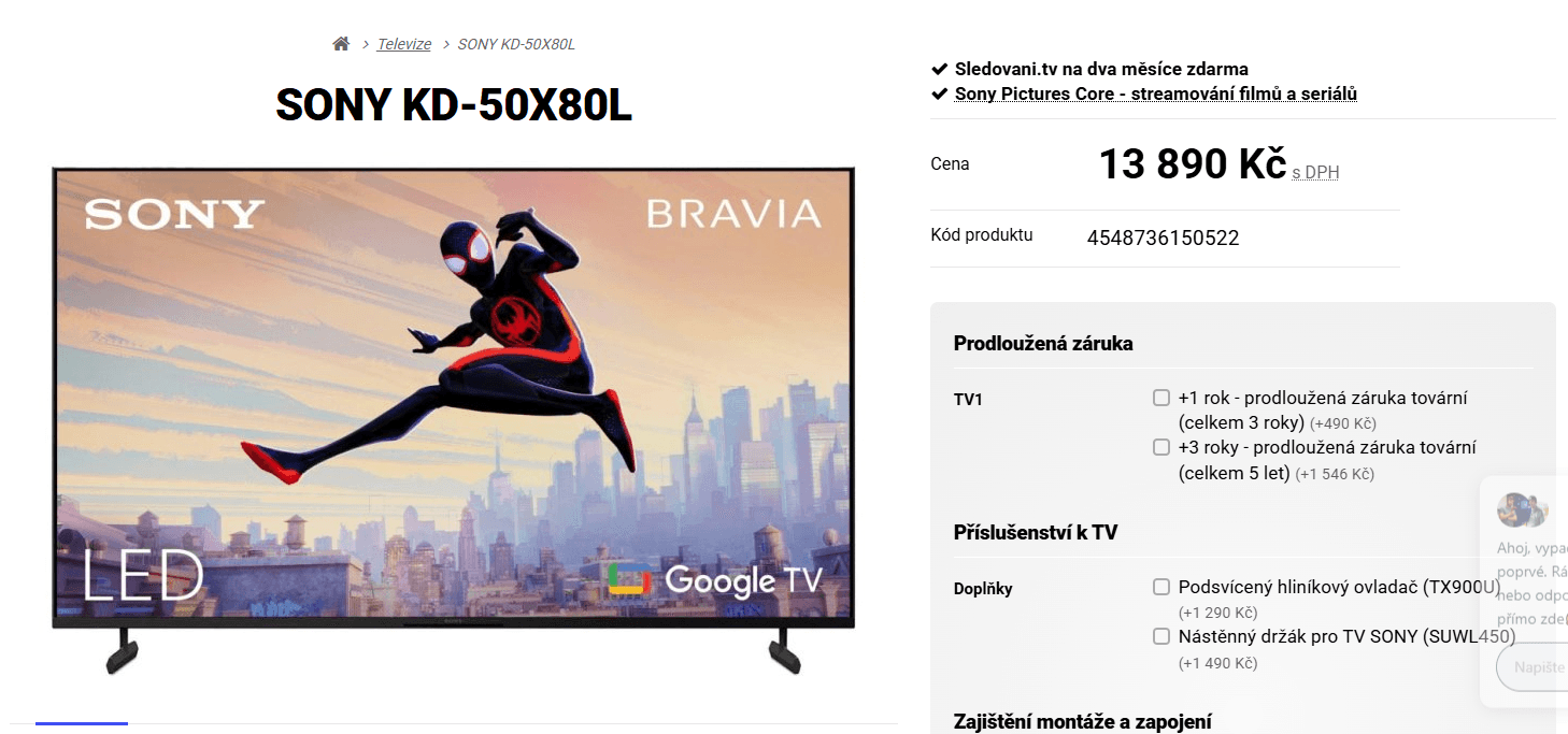 4K Google TV, Atmos, 127cm, SONY