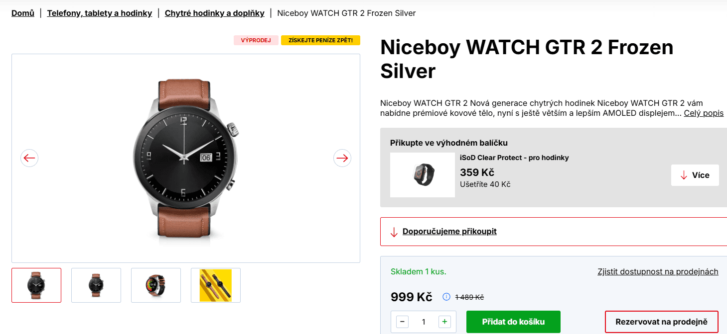 Chytré hodinky Niceboy Watch GTR 2