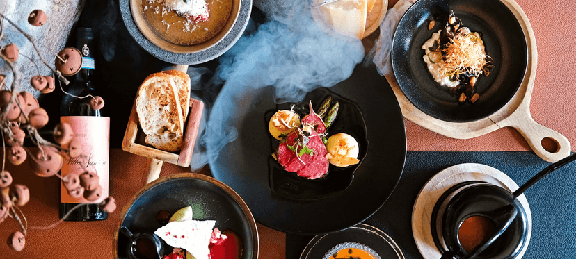 Degustační smoukované menu o 5 chodech v River's smokelab pro 2 osoby