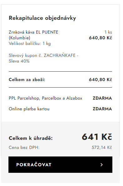 Sleva 40% na výběrovou kávu