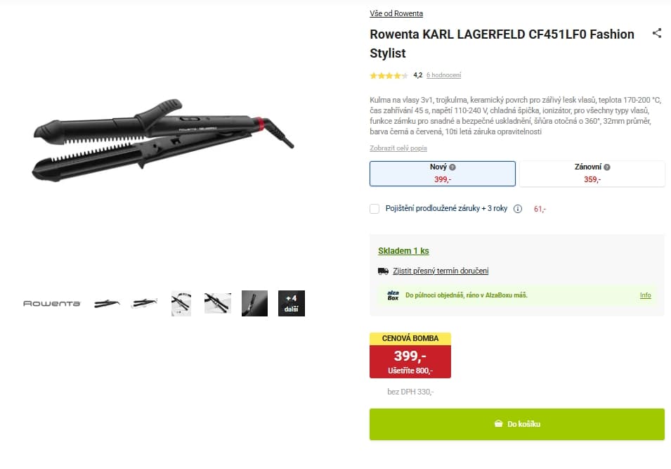 Kulma na vlasy 3v1 Rowenta Karl Lagerfeld