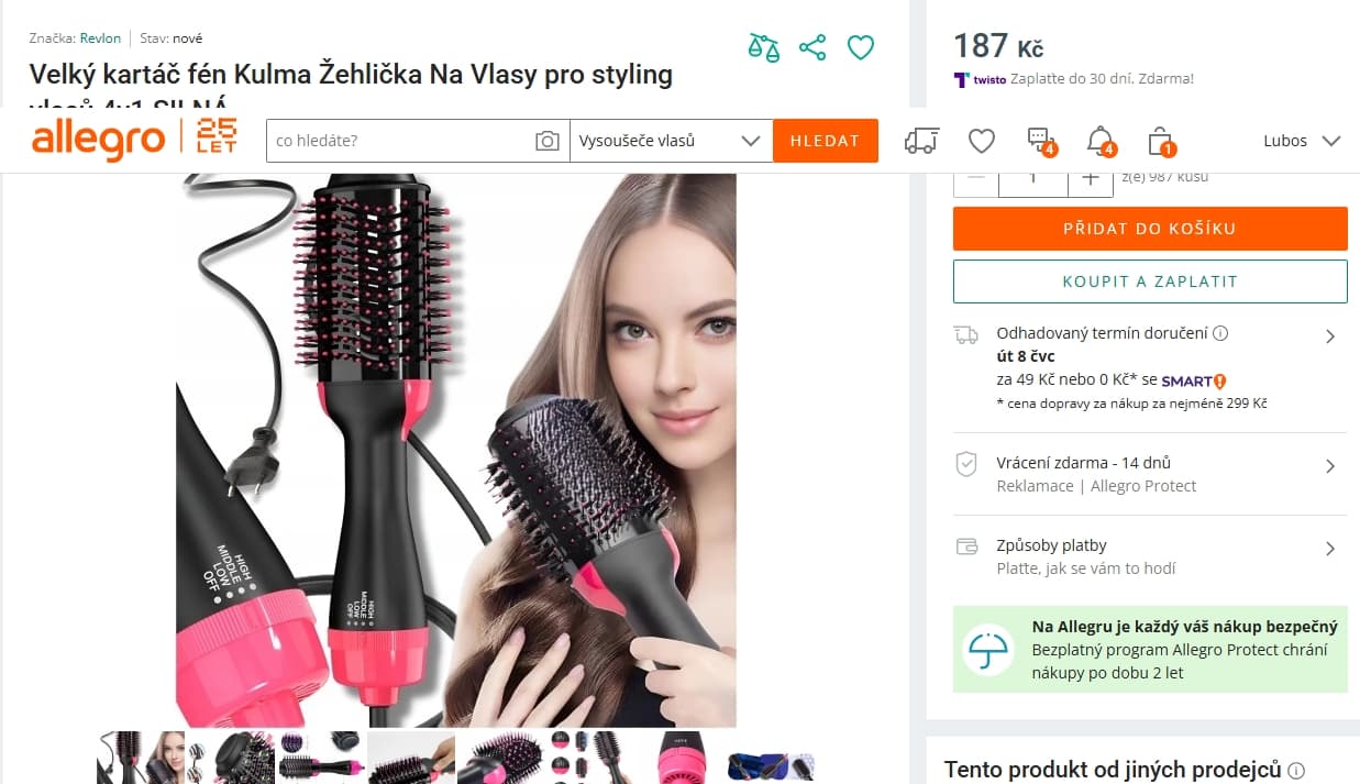Kulmofén - statický Revlon One-Step