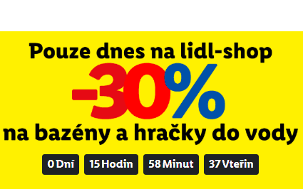 Lidl - sleva 30% na Bazény a hračky do vody