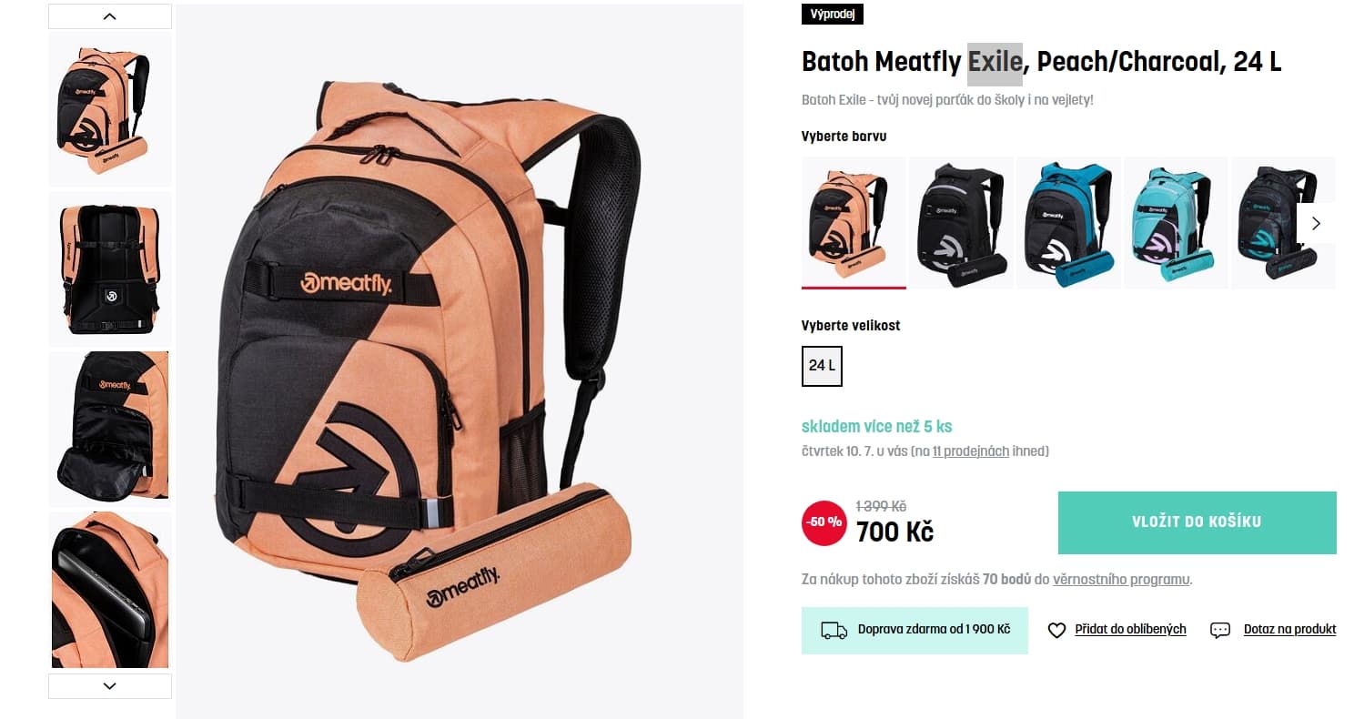 Školní batoh Meatfly Exile 24 l