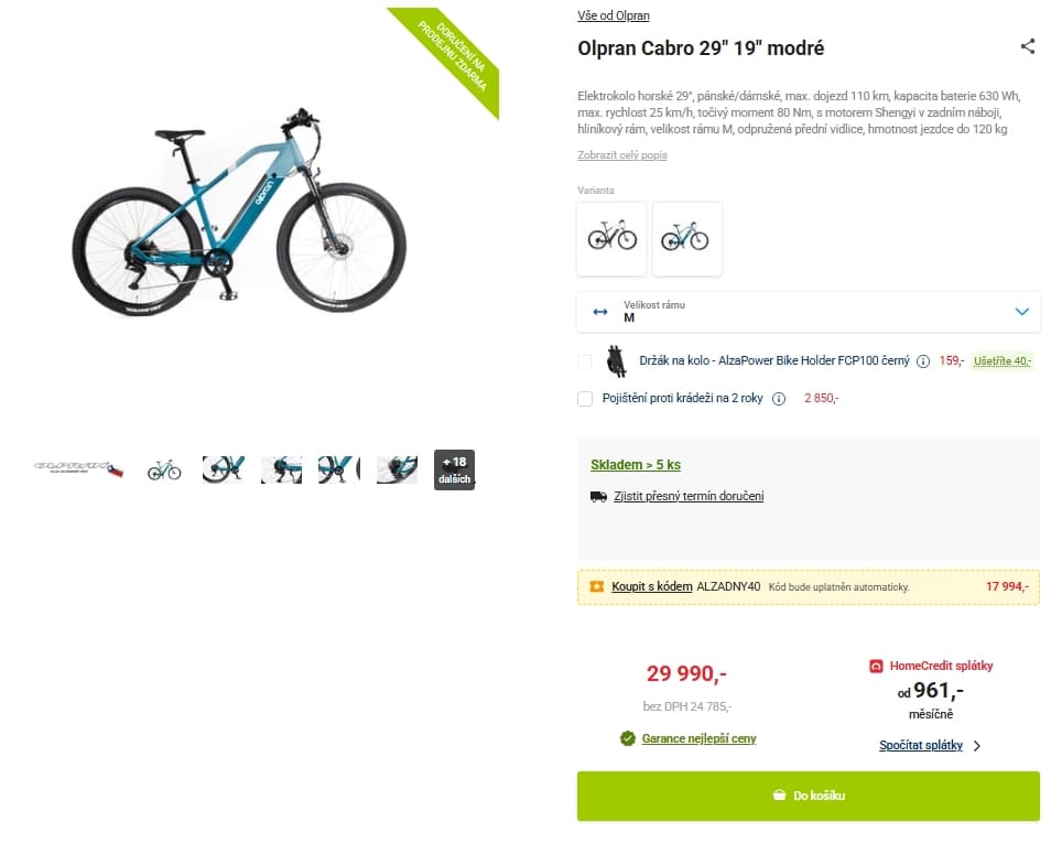 Elektrokolo Olpran Cabro 29"