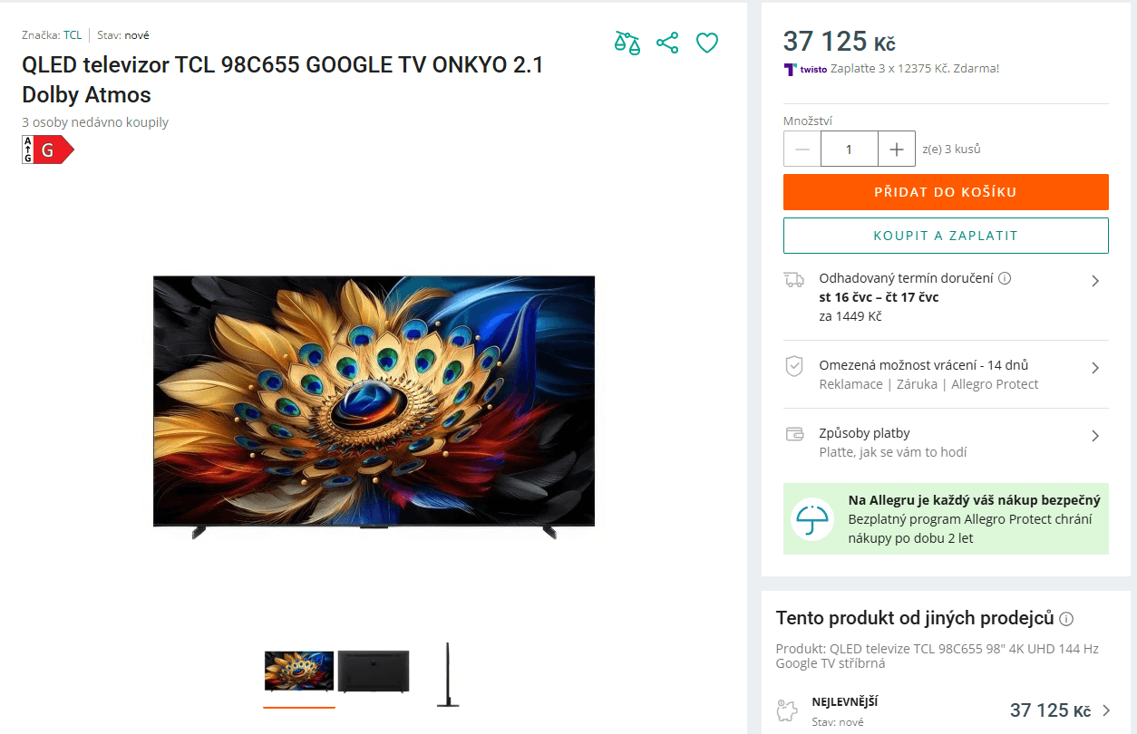 4K Google TV, Atmos, 248cm, TCL