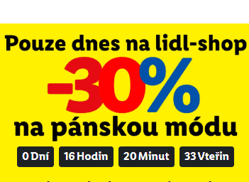 Lidl-shop- sleva 30% na pánskou módu