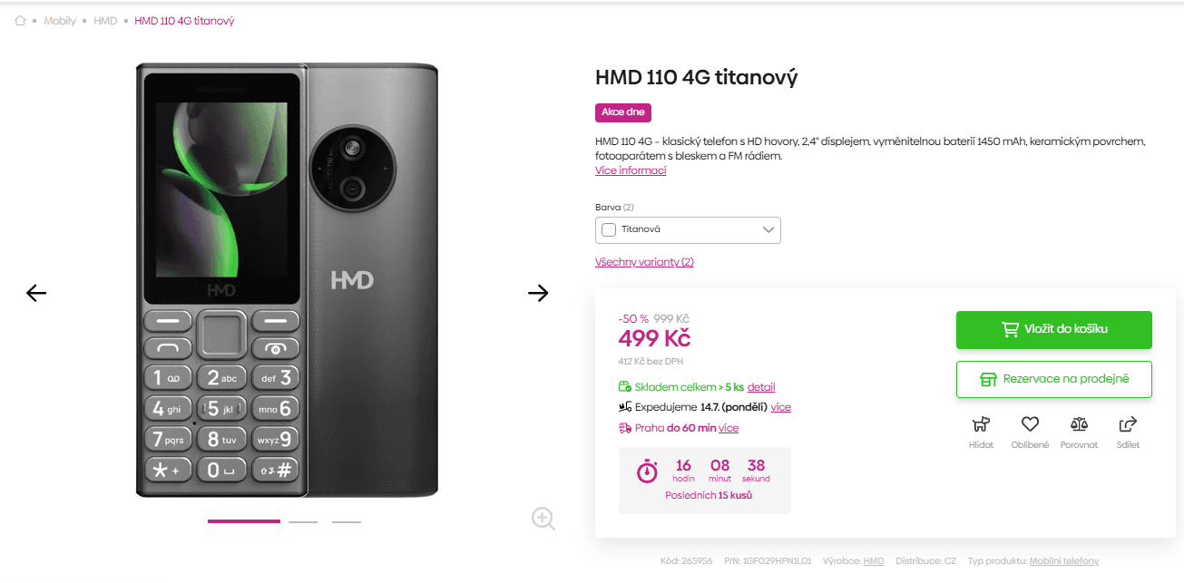 Klasický telefon HMD