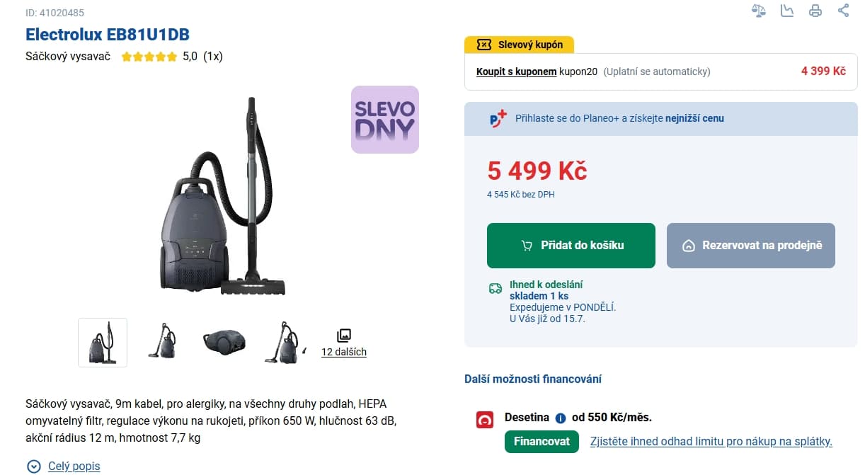 Sáčkový vysavač Electrolux Ultimate