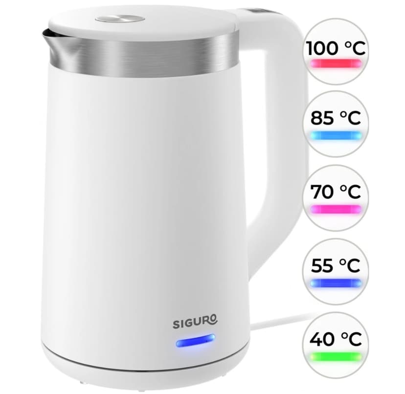 Rychlovarná konvice Siguro, 1,7l, teploty