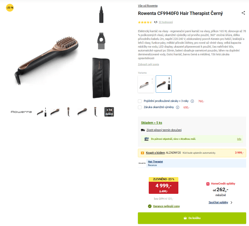 Kulmofén Rowenta Hair Therapist