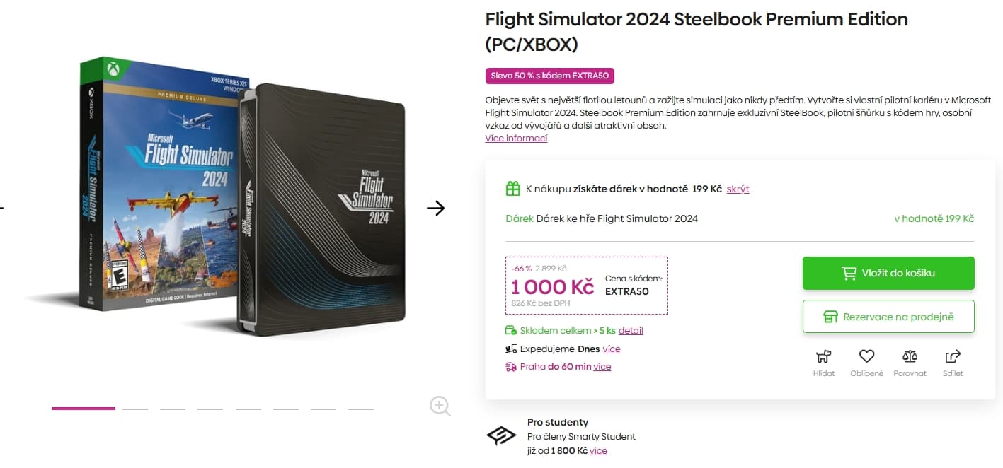 Hra na PC/XBOX Flight Simulator 2024 Steelbook Premium