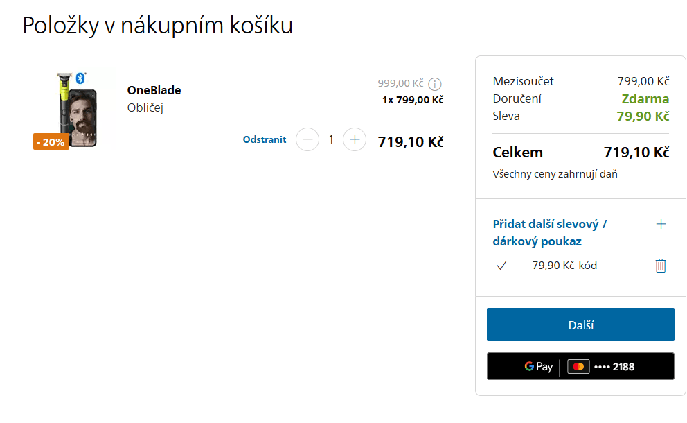 Holící strojek Philips OneBlade